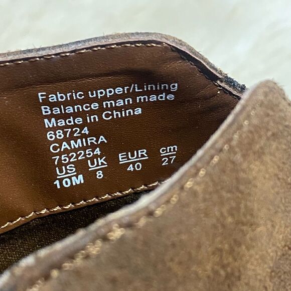 Carlos Santana Camira Brown Suede Wedge Booties size 10 - Picture 3 of 8